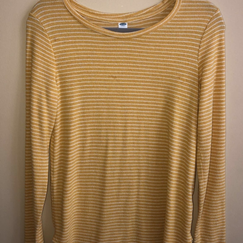 yellow striped long sleeve